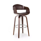 Tabouret de bar pivotant à 360°, tabouret de comptoir, chaise de salle à manger, tabouret de cuisine de pub, Noir et marron-ModernLuxe