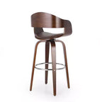 Tabouret de bar pivotant à 360°, tabouret de comptoir, chaise de salle à manger, tabouret de cuisine de pub, Noir et marron-ModernLuxe