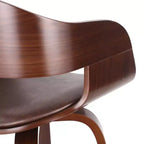 Tabouret de bar pivotant à 360°, tabouret de comptoir, chaise de salle à manger, tabouret de cuisine de pub, Noir et marron-ModernLuxe