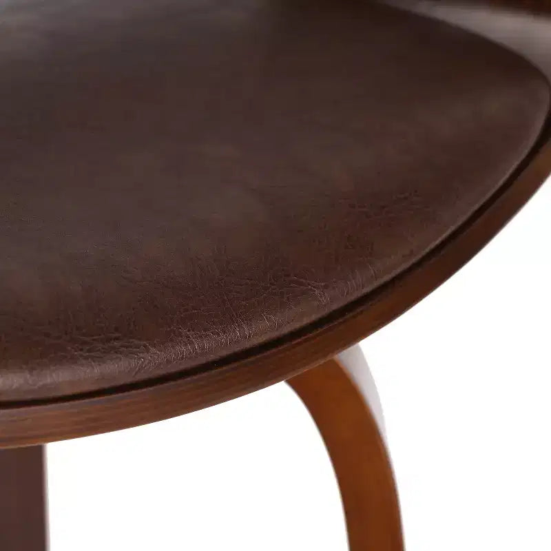 Tabouret de bar pivotant à 360°, tabouret de comptoir, chaise de salle à manger, tabouret de cuisine de pub, Noir et marron-ModernLuxe
