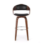 Tabouret de bar pivotant à 360°, tabouret de comptoir, chaise de salle à manger, tabouret de cuisine de pub, Noir et marron-ModernLuxe
