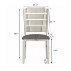 Ensemble de salle à manger 7 pièces de style rustique VECELO pour 6 personnes, table en bois d'hévéa avec 6 chaises de salle à manger rembourrées, gris