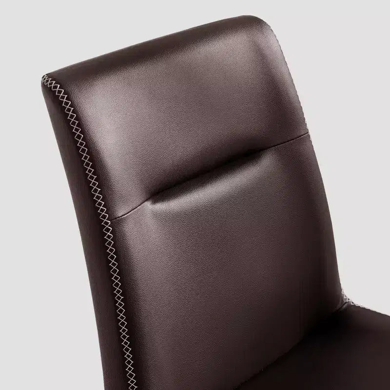Subrtex Chaise de salle à manger en bois massif avec revêtement en similicuir (Lot de 2)
