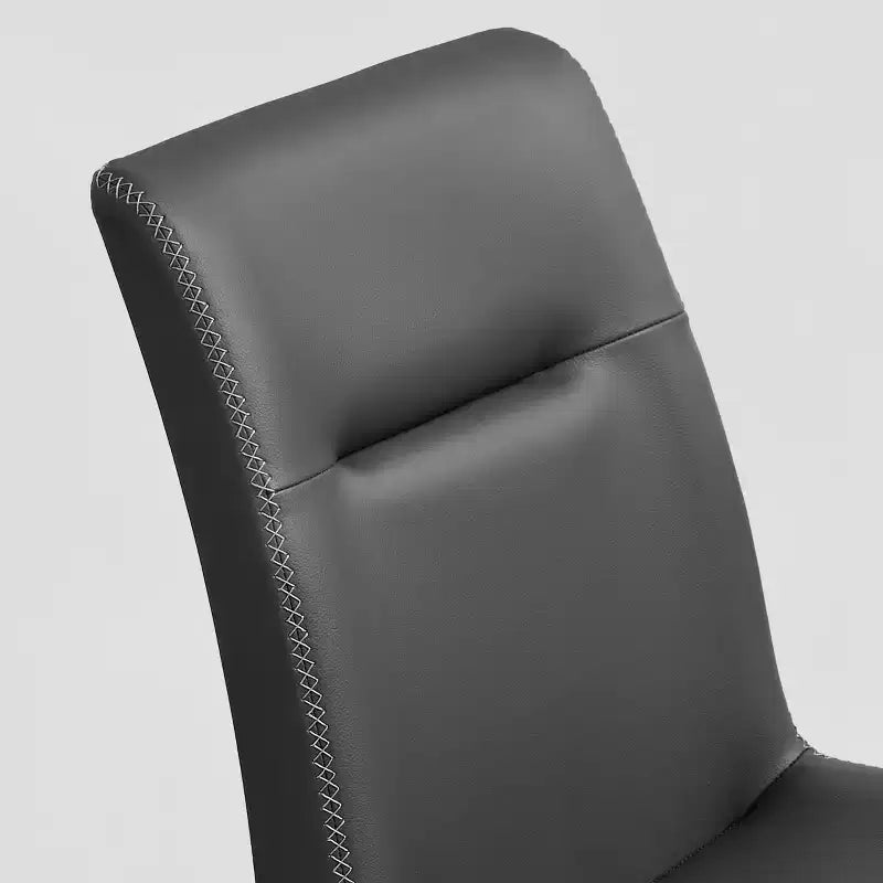 Subrtex Chaise de salle à manger en bois massif avec revêtement en similicuir (Lot de 2)
