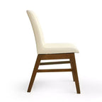 Subrtex Chaise de salle à manger en bois massif avec revêtement en similicuir (Lot de 2)