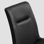 Subrtex Chaise de salle à manger en bois massif avec revêtement en similicuir (Lot de 2)