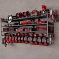 Hausource 4-Tier Large Power Tool Organizer - 12 Drill Holder, Workshop Storage Rack