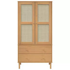 vidaXL SENJA Armoire de rangement Placard aspect rotin Bois de pin massif