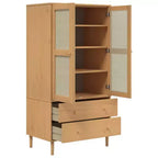 vidaXL SENJA Armoire de rangement Placard aspect rotin Bois de pin massif