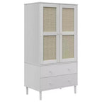 vidaXL SENJA Armoire de rangement Placard aspect rotin Bois de pin massif