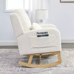 Fauteuil d'appoint moderne avec dossier haut Fauteuil de salon Fauteuil à bascule