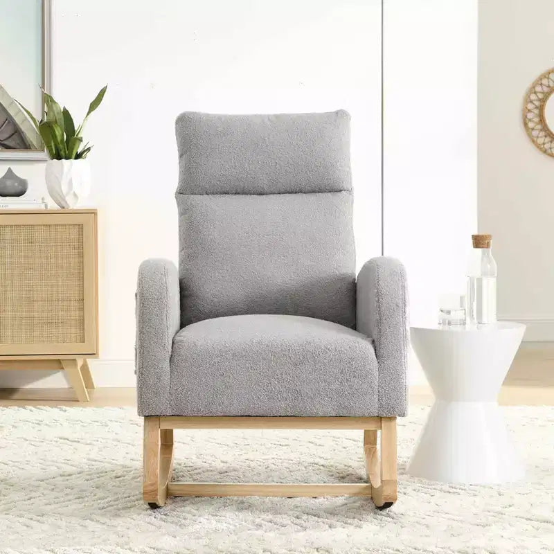 Fauteuil d'appoint moderne avec dossier haut Fauteuil de salon Fauteuil à bascule