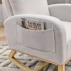 Fauteuil d'appoint moderne avec dossier haut Fauteuil de salon Fauteuil à bascule