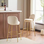Christopher Knight Home Mads Tabourets de bar sans accoudoirs rembourrés avec cadre en métal pour l'intérieur (Lot de 2)