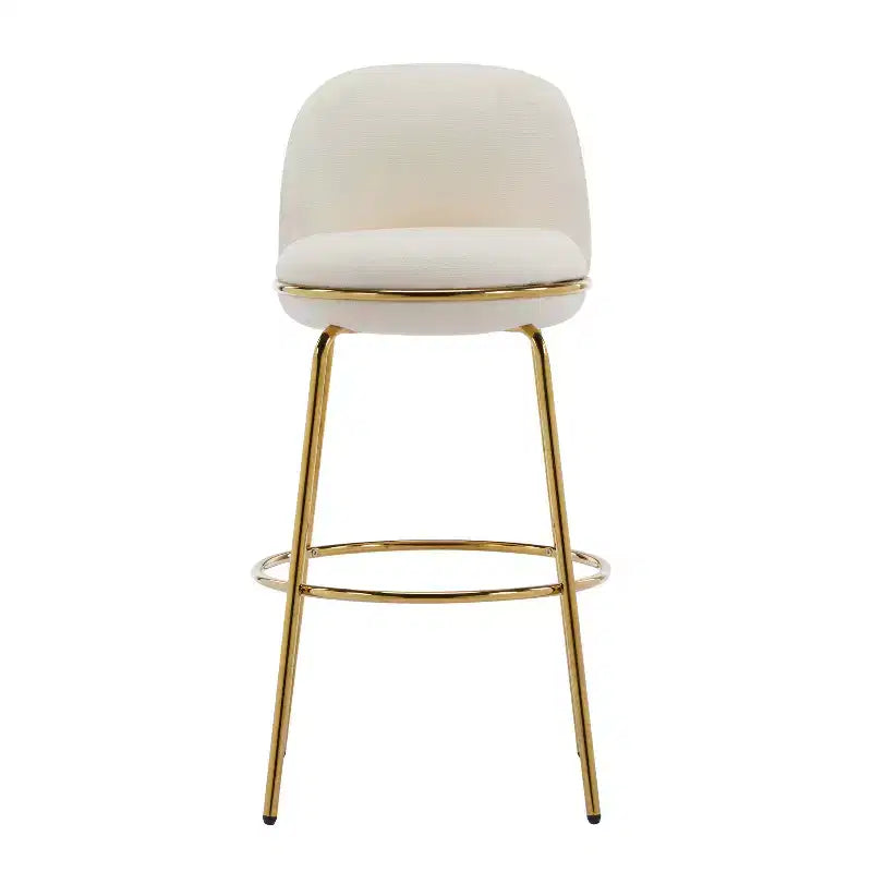 Christopher Knight Home Mads Tabourets de bar sans accoudoirs rembourrés avec cadre en métal pour l'intérieur (Lot de 2)