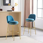 Christopher Knight Home Mads Tabourets de bar sans accoudoirs rembourrés avec cadre en métal pour l'intérieur (Lot de 2)