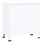 vidaXL Coffre de rangement Blanc Acier, plastique 75x40x80 cm - Blanc 80