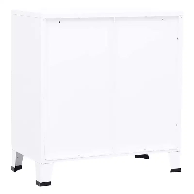 vidaXL Coffre de rangement Blanc Acier, plastique 75x40x80 cm - Blanc 80