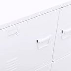 vidaXL Coffre de rangement Blanc Acier, plastique 75x40x80 cm - Blanc 80