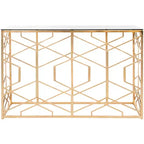 Sean Gold Leaf Console Table - AMH8342A - Gold - Safavieh Couture