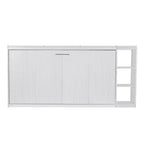 Lit escamotable simple Whisen avec étagère et rangement intégrés – Design LVL/MDF robuste et peu encombrant, pas besoin de sommier tapissier