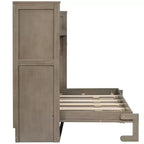 Lit escamotable simple Whisen avec étagère et rangement intégrés – Design LVL/MDF robuste et peu encombrant, pas besoin de sommier tapissier