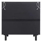 Élégant meuble de rangement en rotin, buffet à 2 portes avec pieds en bois de pin massif pour chambre, salon, bureau - ModernLuxe