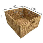 eHemco Hampton Meadows Meuble de rangement d'appoint à 5 niveaux en X avec 5 paniers en jacinthe d'eau naturelle