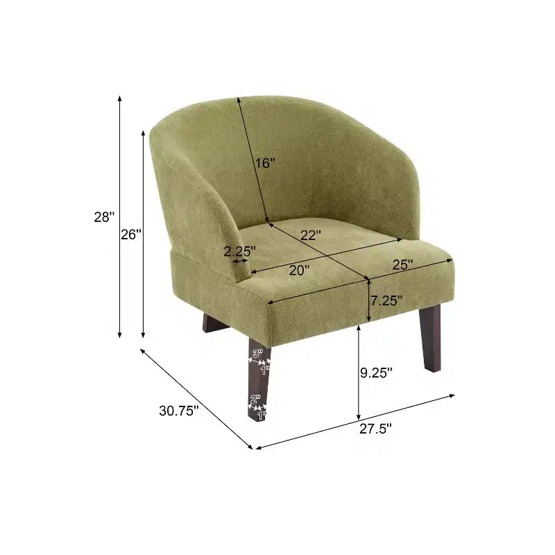 Christopher Knight Home Carla Chaise d'appoint rembourrée moderne du milieu du siècle avec dossier incurvé
