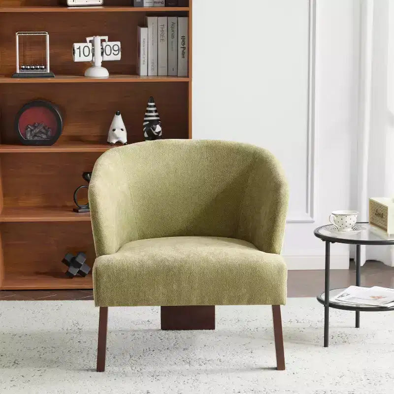 Christopher Knight Home Carla Chaise d'appoint rembourrée moderne du milieu du siècle avec dossier incurvé