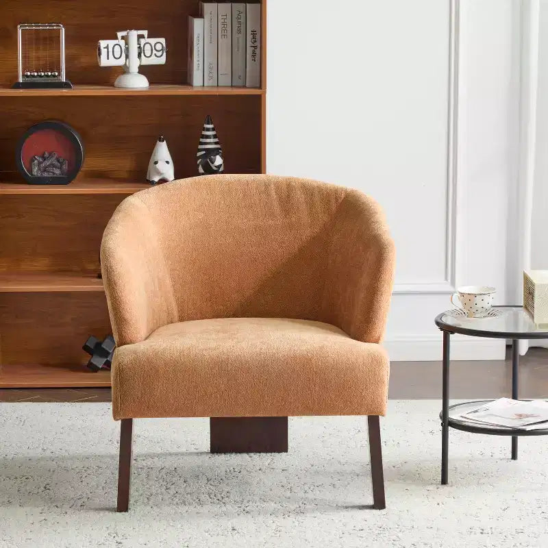 Christopher Knight Home Carla Chaise d'appoint rembourrée moderne du milieu du siècle avec dossier incurvé