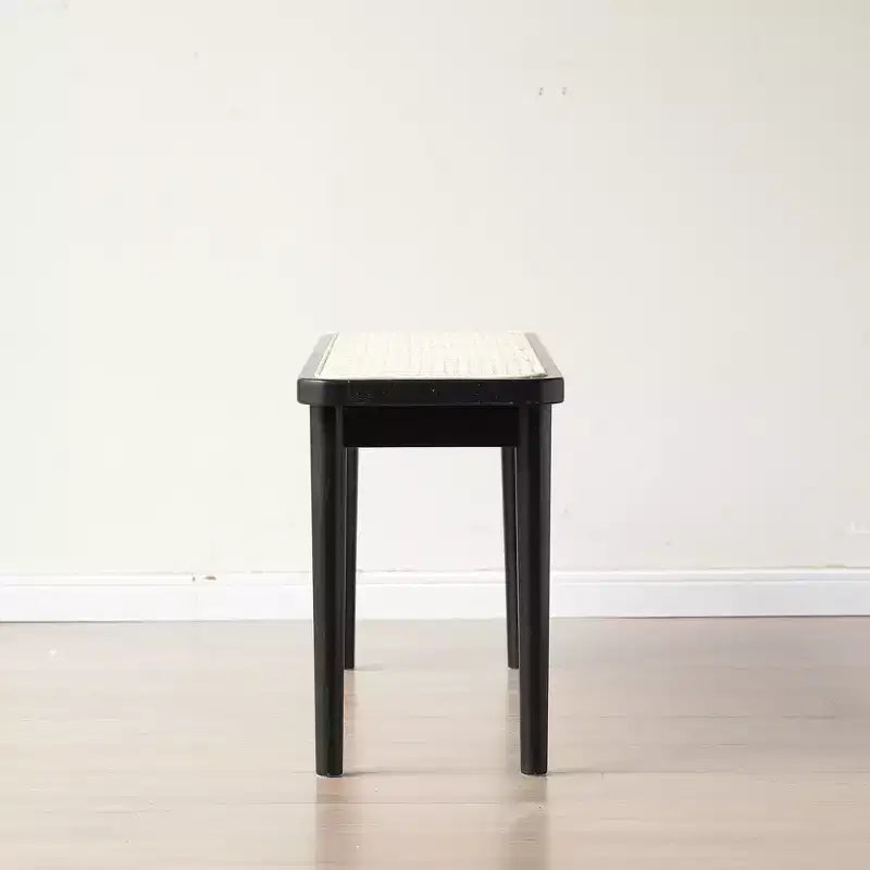 Banc de salle à manger GDFStudio Tiffany en bois massif de chêne de 101,6 cm avec assise en rotin