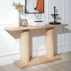 Console rectangulaire moderne GDFStudio Valentina de 150 cm en bois avec pieds colonnes