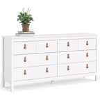 HomeStock Madrid Commode double à 8 tiroirs, style moderne traditionnel 12345