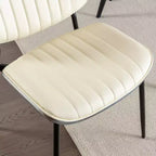 Chaises de salle à manger Vatros, lot de 2, style rétro moderne du milieu du siècle, en similicuir