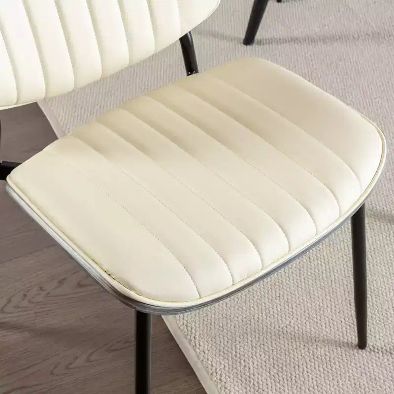 Chaises de salle à manger Vatros, lot de 2, style rétro moderne du milieu du siècle, en similicuir