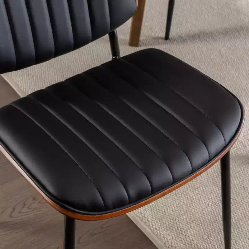 Chaises de salle à manger Vatros, lot de 2, style rétro moderne du milieu du siècle, en similicuir