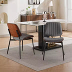 Chaises de salle à manger Vatros, lot de 2, style rétro moderne du milieu du siècle, en similicuir