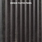 Whizmax Bahut buffet cannelé avec 4 portes et rangement, meuble de rangement avec étagères réglables, buffet de bar à café pour cuisine, salon