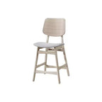 New Classic Furniture, chaises de comptoir de salle à manger Oscar Wood en frêne blanc (lot de 2)