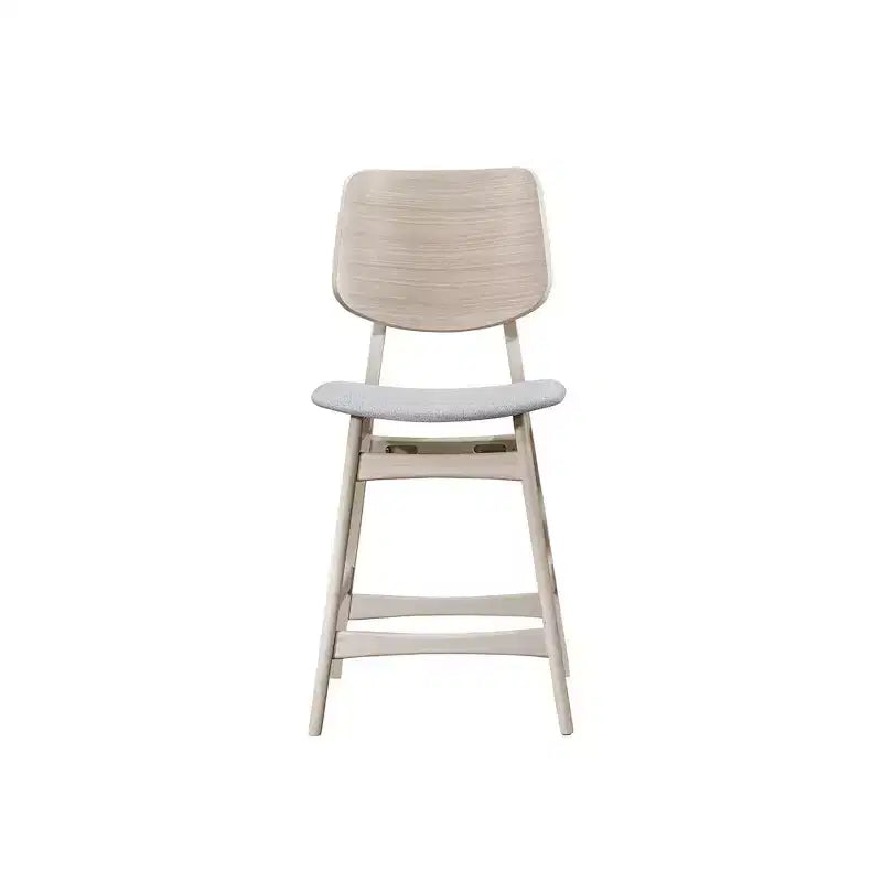 New Classic Furniture, chaises de comptoir de salle à manger Oscar Wood en frêne blanc (lot de 2)