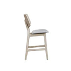 New Classic Furniture, chaises de comptoir de salle à manger Oscar Wood en frêne blanc (lot de 2)