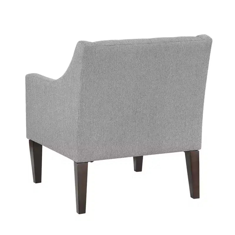 Fauteuil Okak - Chaise de salon contemporaine avec coussin en tissu capitonné - Fauteuil confortable pour salon de lecture et chambre à coucher