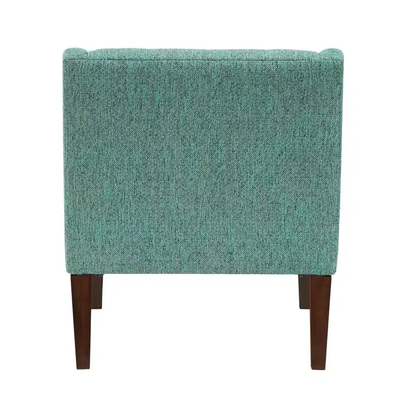 Fauteuil Okak - Chaise de salon contemporaine avec coussin en tissu capitonné - Fauteuil confortable pour salon de lecture et chambre à coucher
