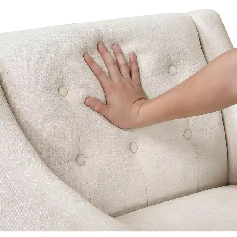 Fauteuil Okak - Chaise de salon contemporaine avec coussin en tissu capitonné - Fauteuil confortable pour salon de lecture et chambre à coucher