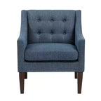 Fauteuil Okak - Chaise de salon contemporaine avec coussin en tissu capitonné - Fauteuil confortable pour salon de lecture et chambre à coucher
