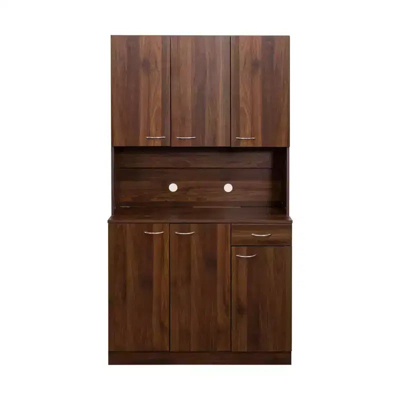 CLIHOME Armoire haute 6 portes 180 cm, buffet de cuisine