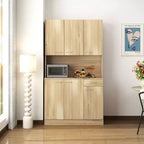 CLIHOME Armoire haute 6 portes 180 cm, buffet de cuisine