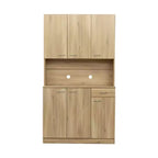 CLIHOME Armoire haute 6 portes 180 cm, buffet de cuisine