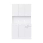 CLIHOME Armoire haute 6 portes 180 cm, buffet de cuisine